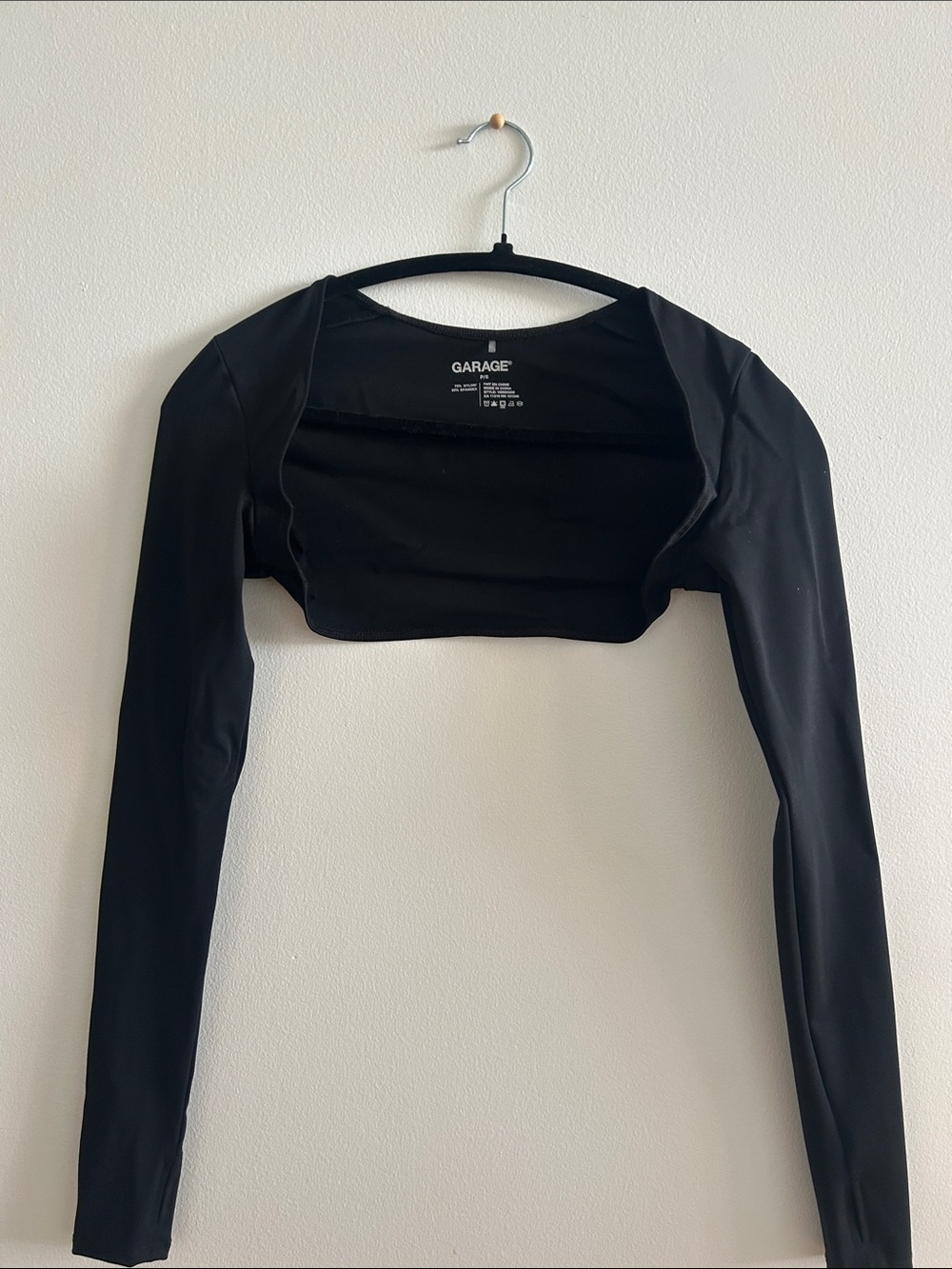 Garage Black Cropped Long-Sleeve Bolero